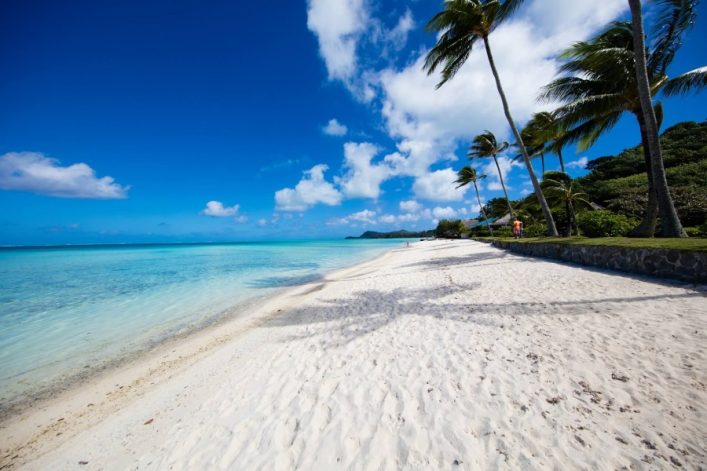 Bora Bora traumhafter weißer Puderzuckerstrand
