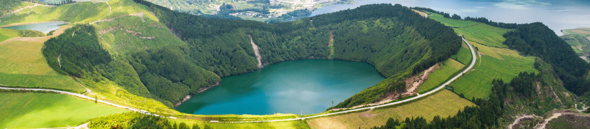 Blick auf den See Sete Cidades auf Sao Miguel