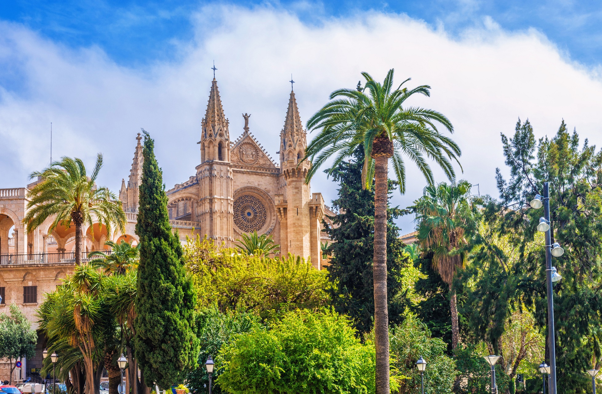Die Kathedrale La Seu in Palma de Mallorca.