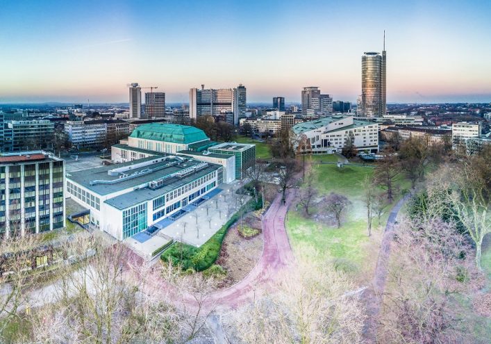 Die Skyline der Stadt Essen