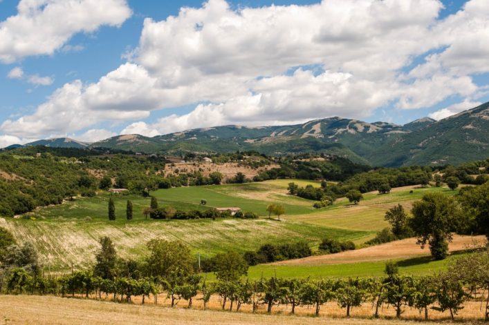 Die malerische Landschaft Umbriens