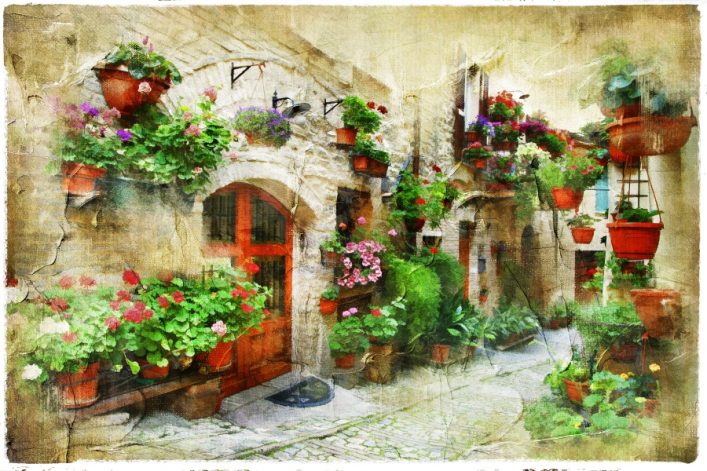 Blumenstraße in Spello