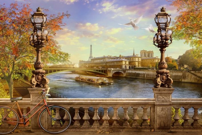 the Seine, Notre Dame de Paris. France.