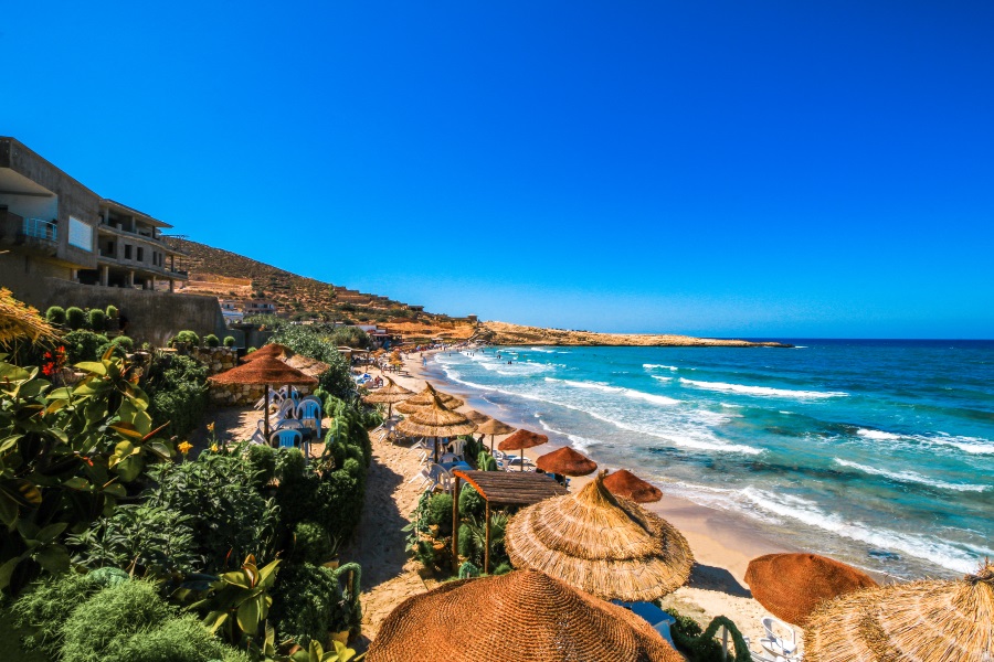 Ein Strand in Hammamet.