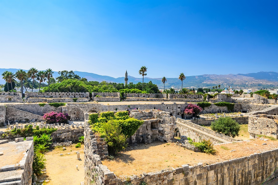Neratzia Burg in Kos Stadt in Griechenland